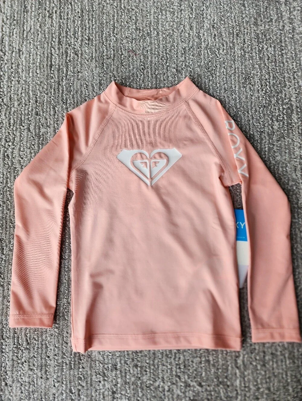 Roxy Whole Hearted Long Sleeve Rashguard Top Size 4 In Rose NWT